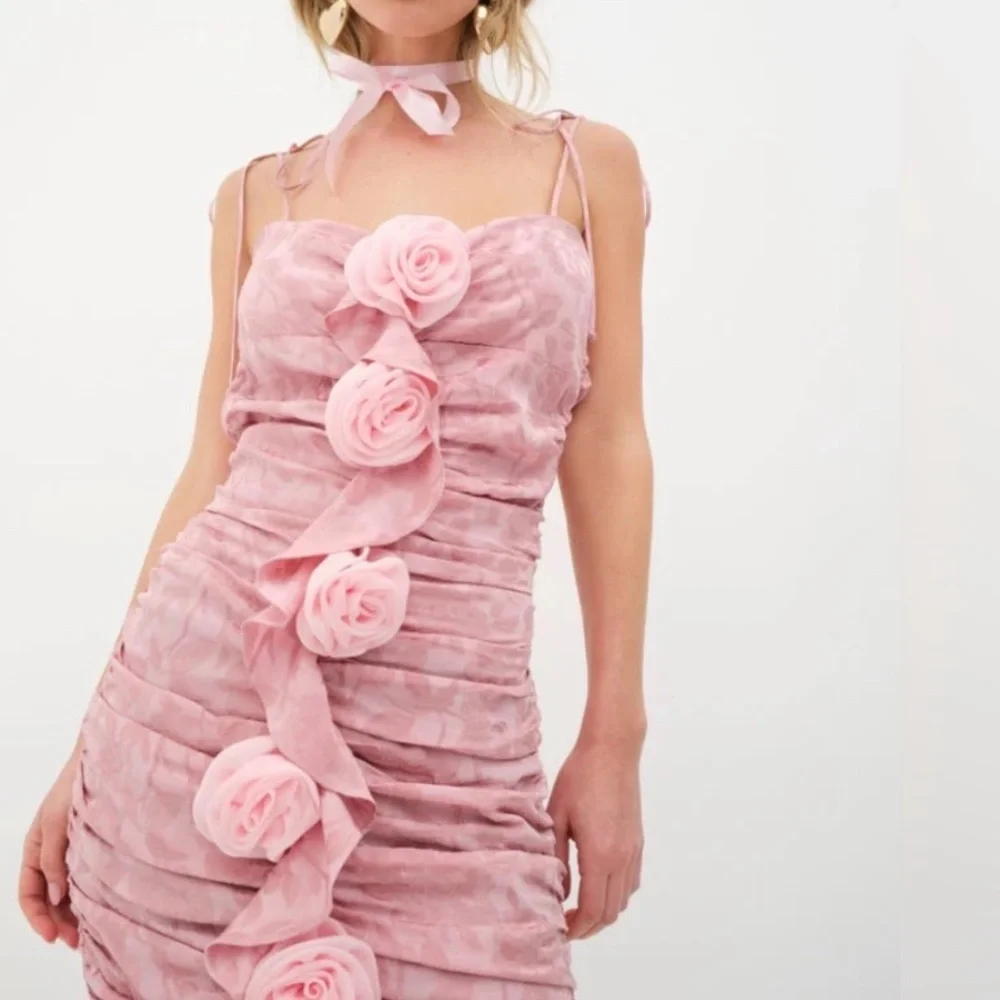For Love & Lemons / Soraya Midi Dress / Pink
